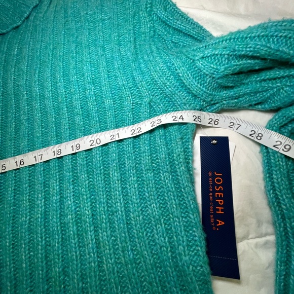 NWT Joseph A. Turquoise Ribbed Turtleneck Sweater Size XL - Picture 11 of 12